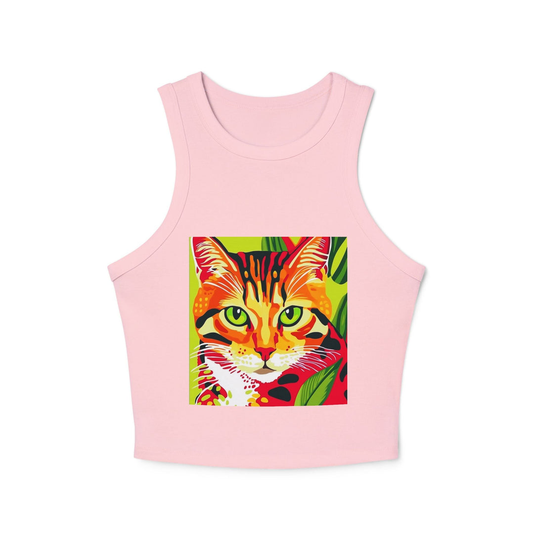 Savana Cat Tank Top - Colorful Stripe Design Tank Top - Blululi