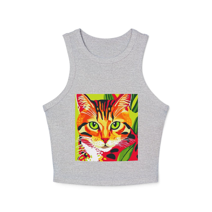 Savana Cat Tank Top - Colorful Stripe Design Tank Top - Blululi