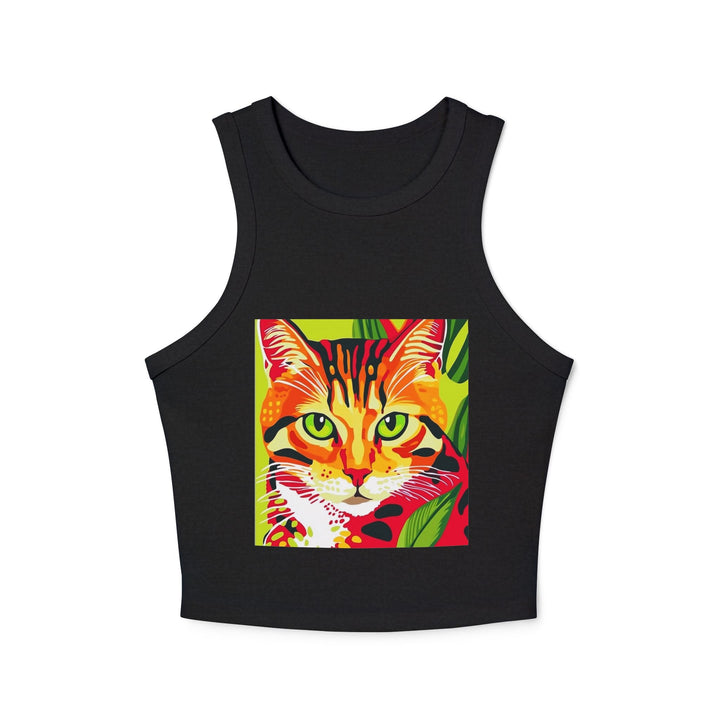 Savana Cat Tank Top - Colorful Stripe Design Tank Top - Blululi