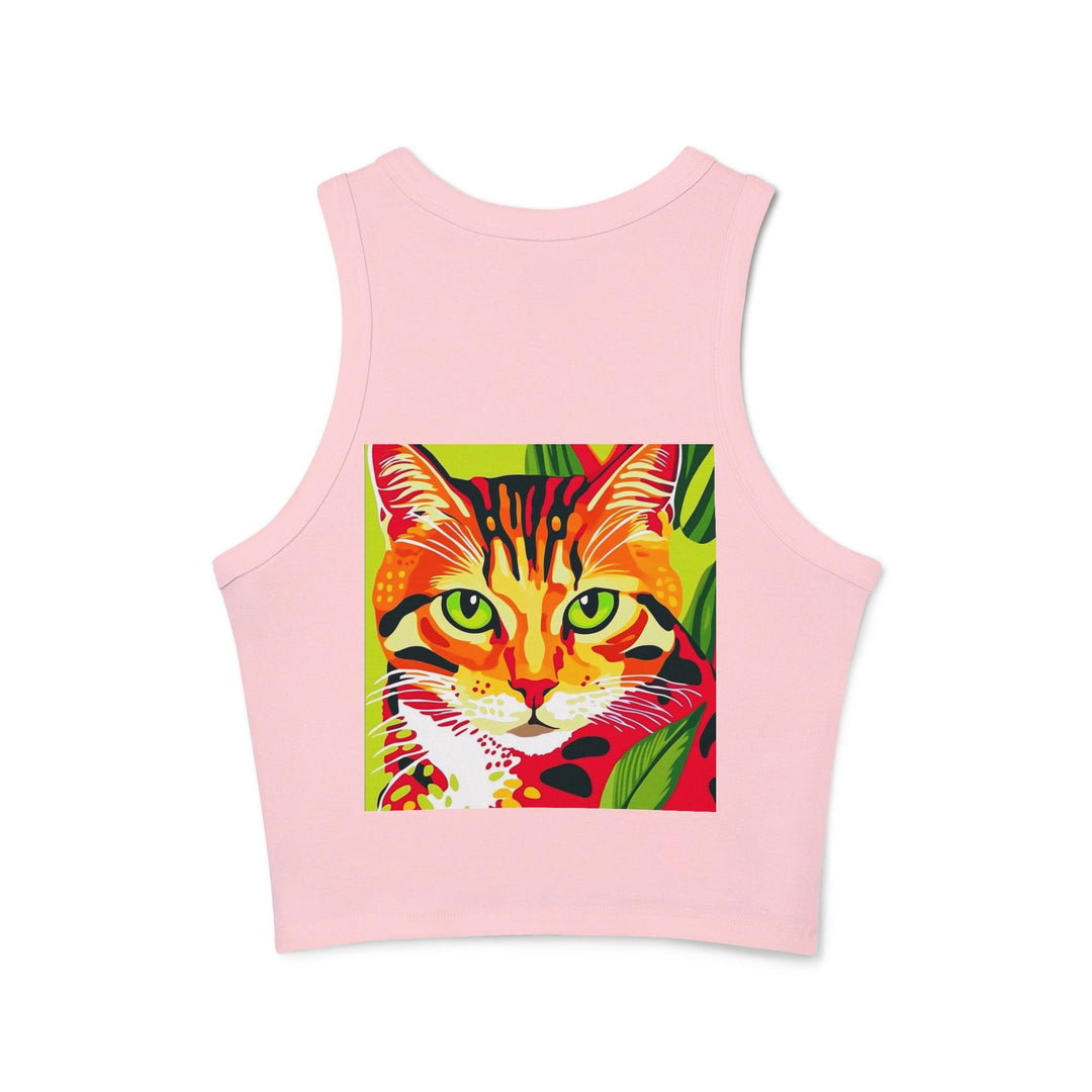 Savana Cat Tank Top - Colorful Stripe Design Tank Top - Blululi