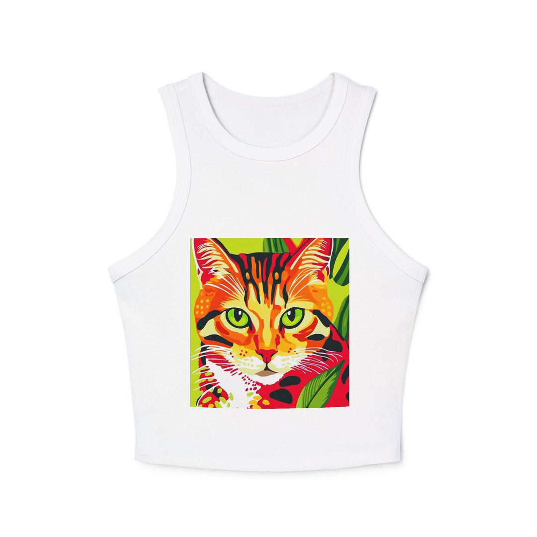 Savana Cat Tank Top - Colorful Stripe Design Tank Top - Blululi