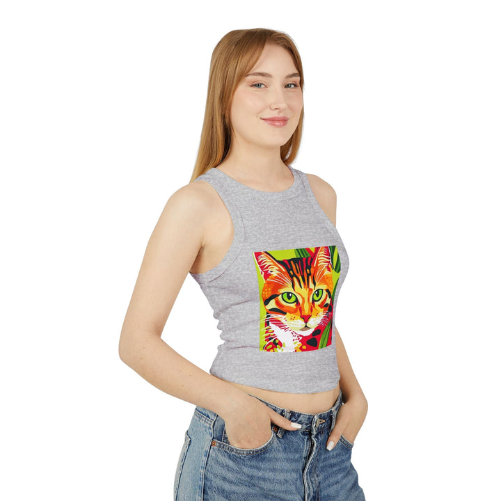 Savana Cat Tank Top - Colorful Stripe Design Tank Top - Blululi