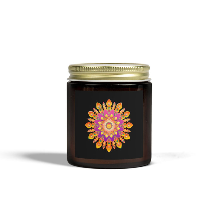 Scented Candles - Mandala Hand Drawn Design, Coconut Apricot Wax (4oz, 9oz) Home Decor - Blululi