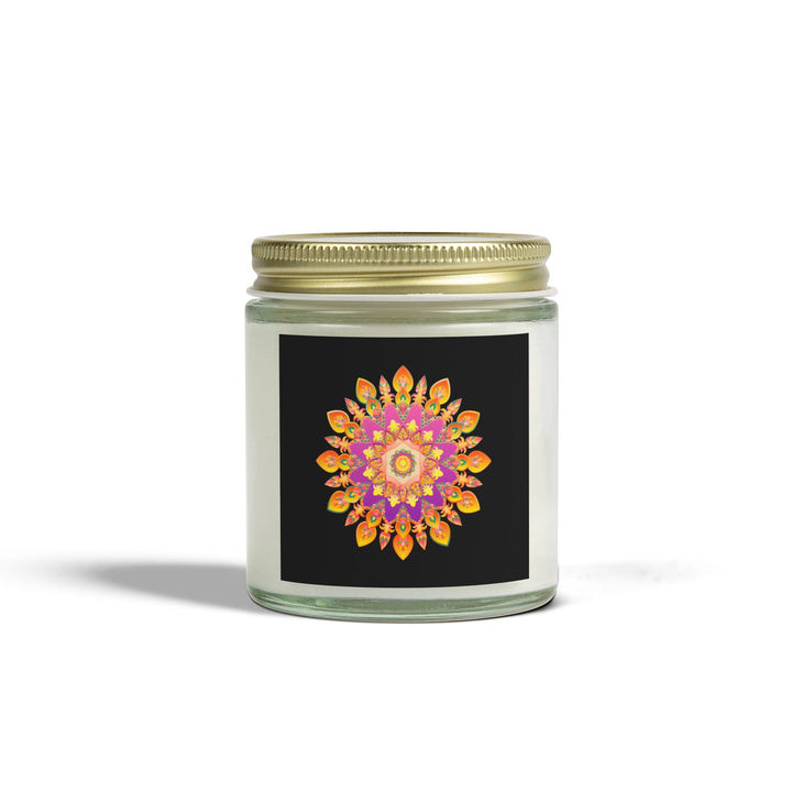 Scented Candles - Mandala Hand Drawn Design, Coconut Apricot Wax (4oz, 9oz) Home Decor - Blululi