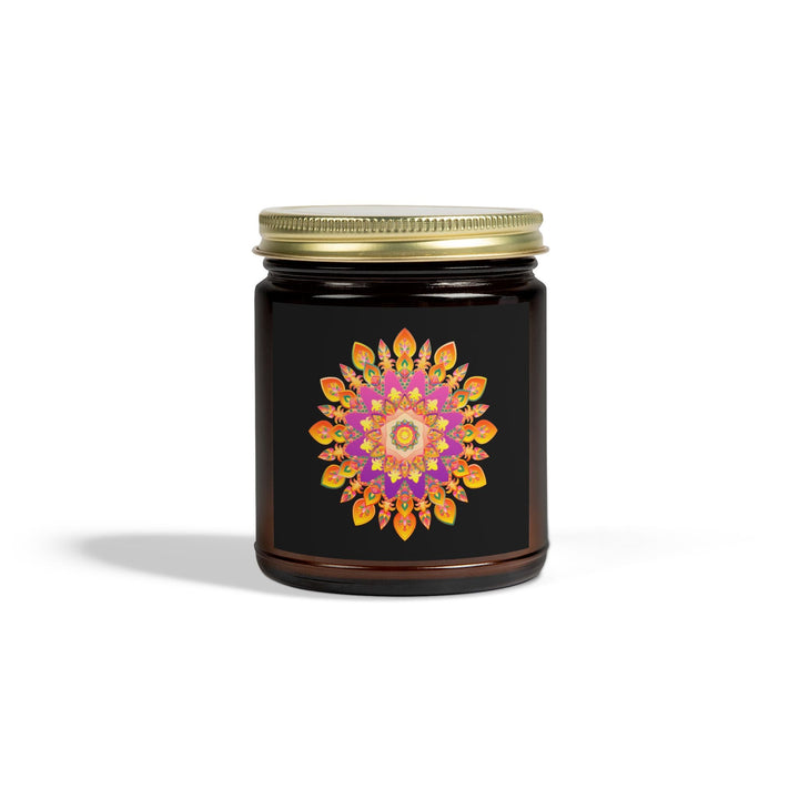 Scented Candles - Mandala Hand Drawn Design, Coconut Apricot Wax (4oz, 9oz) Home Decor - Blululi