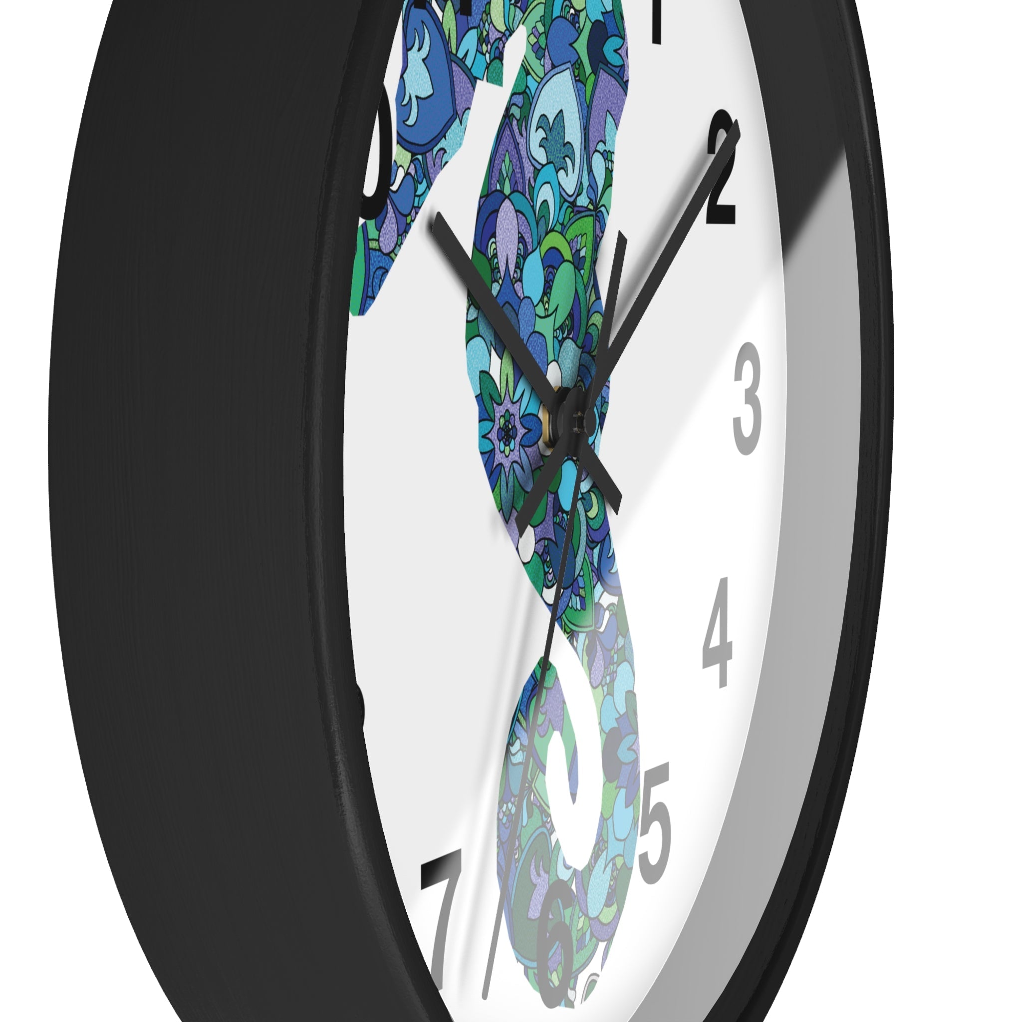 Seahorse Mandala Wall Clock Home Decor - Blululi