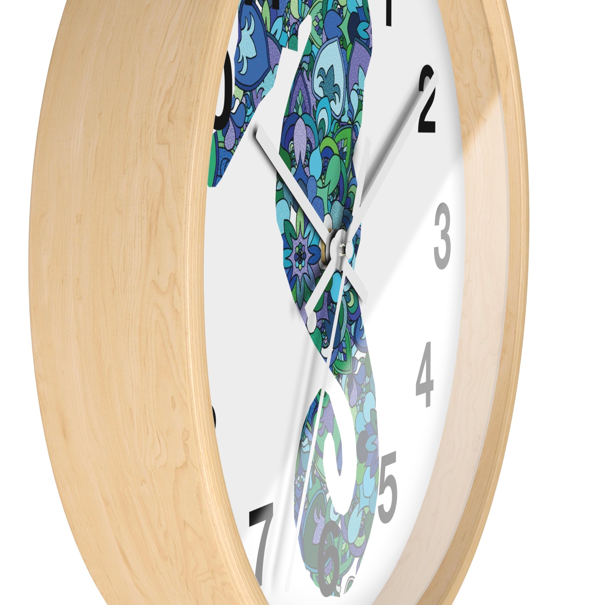 Seahorse Mandala Wall Clock Home Decor - Blululi