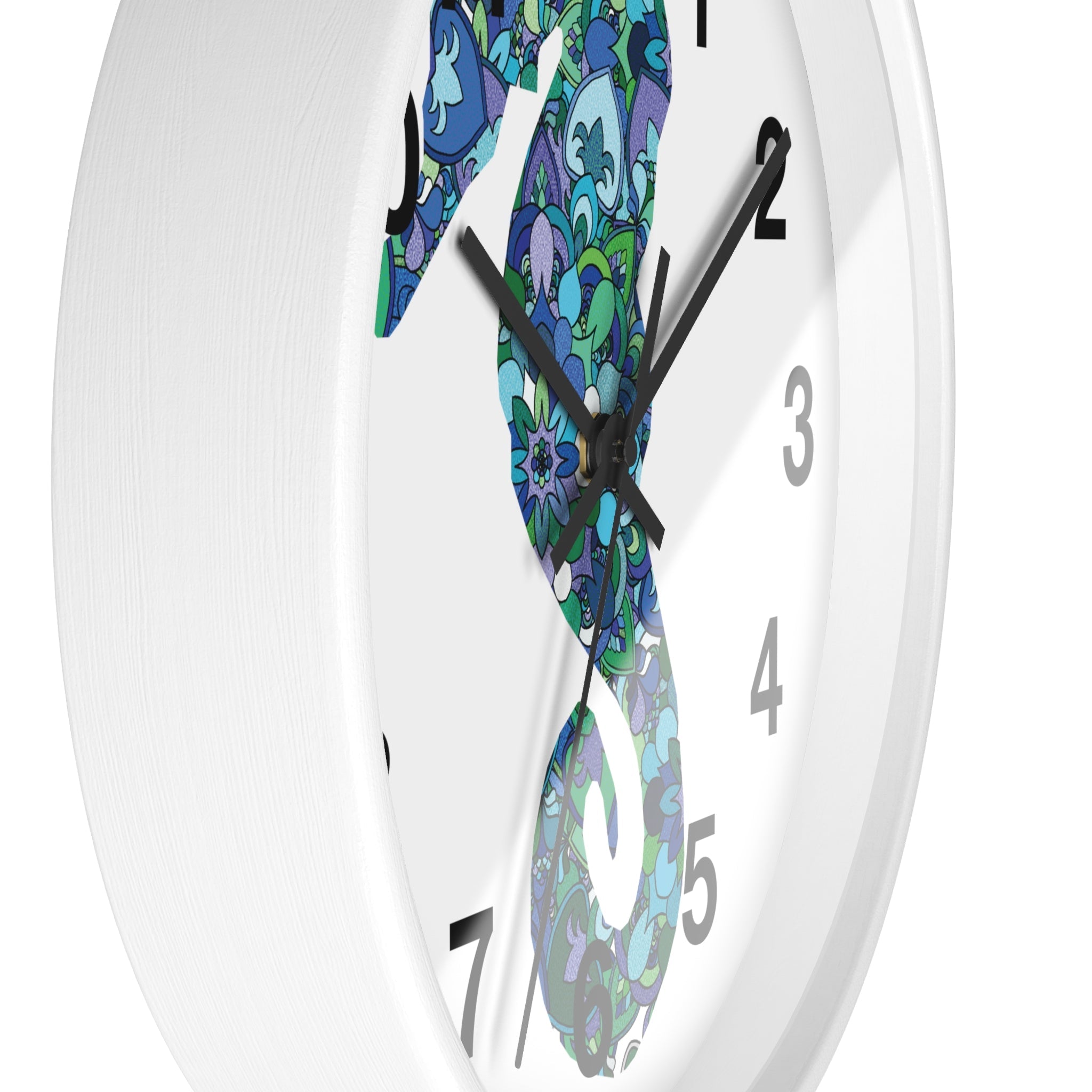 Seahorse Mandala Wall Clock Home Decor - Blululi