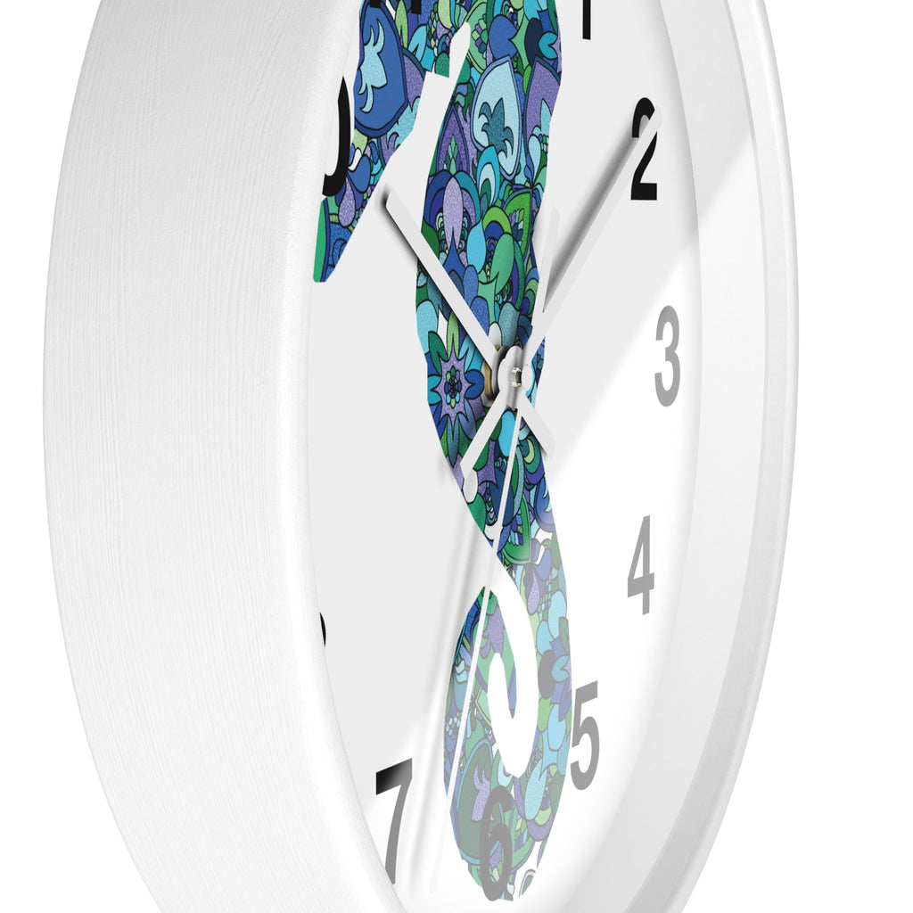 Seahorse Mandala Wall Clock Home Decor - Blululi