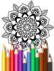 Simple Mandala Coloring Pages - 15 Hand - Drawn Designs - 8.5 x 11 inches digital download - Blululi