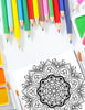 Simple Mandala Coloring Pages - 15 Hand - Drawn Designs - 8.5 x 11 inches digital download - Blululi