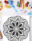 Simple Mandala Coloring Pages - 15 Hand - Drawn Designs - 8.5 x 11 inches digital download - Blululi