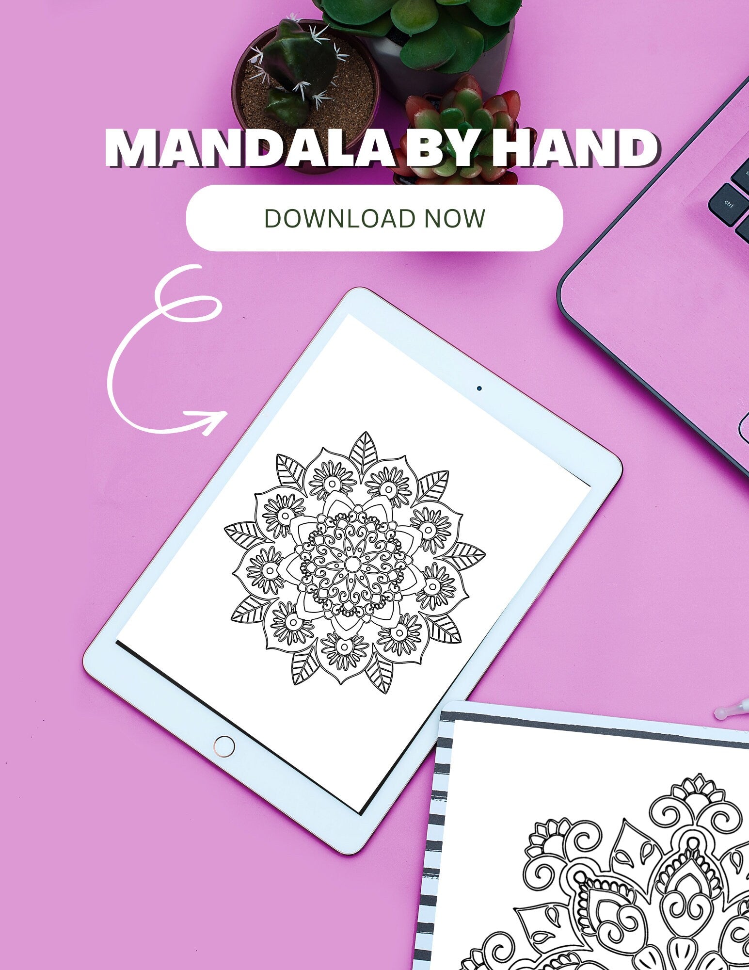 Simple Mandala Coloring Pages - Vol. 9, 15 Hand - Drawn Designs - 8.5 x 11 inches digital download - Blululi