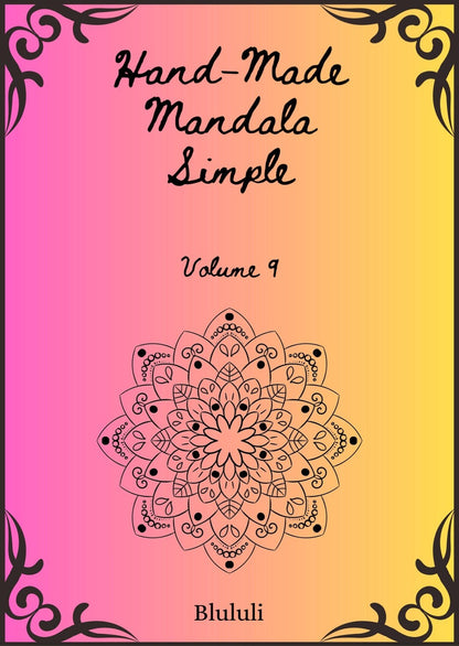 Simple Mandala Coloring Pages - Vol. 9, 15 Hand - Drawn Designs - 8.5 x 11 inches digital download - Blululi