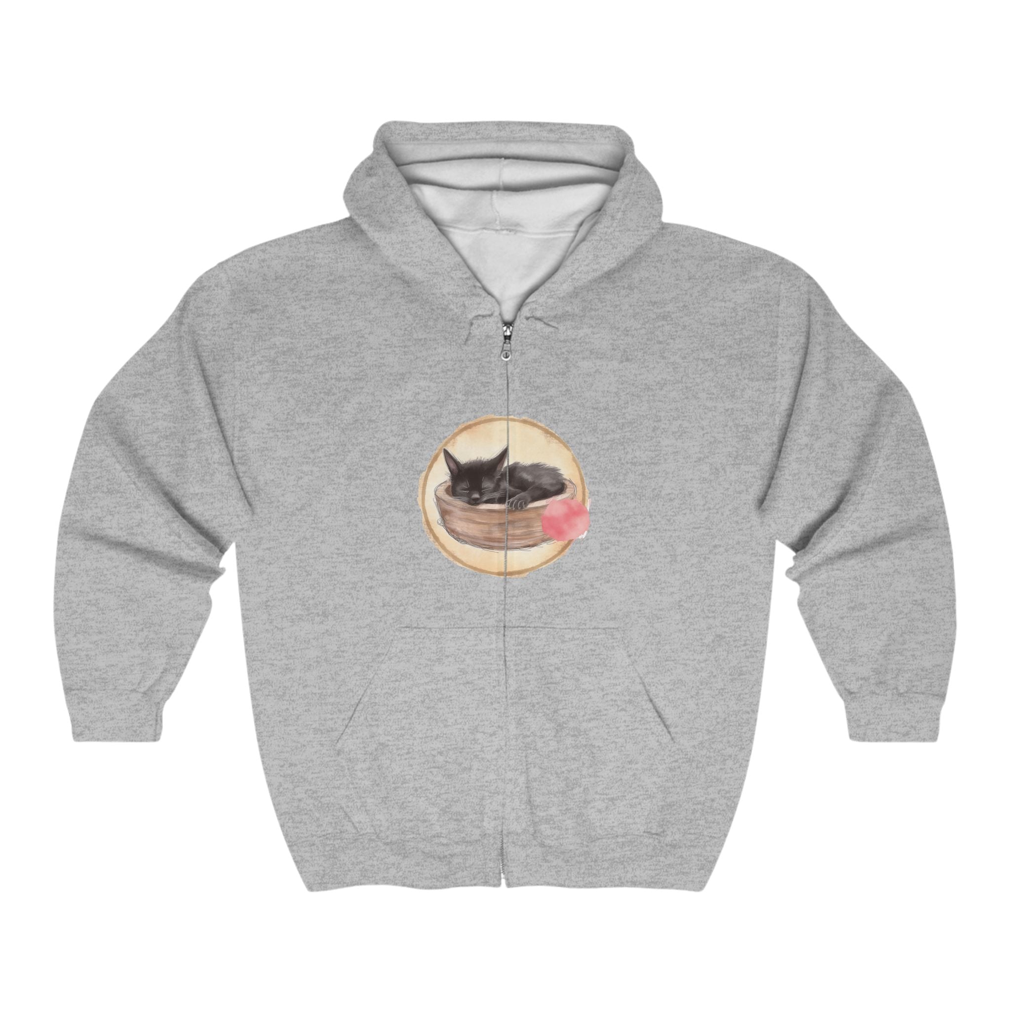 Sleeping Black Cat Cozy Hoodie Hoodie - Blululi