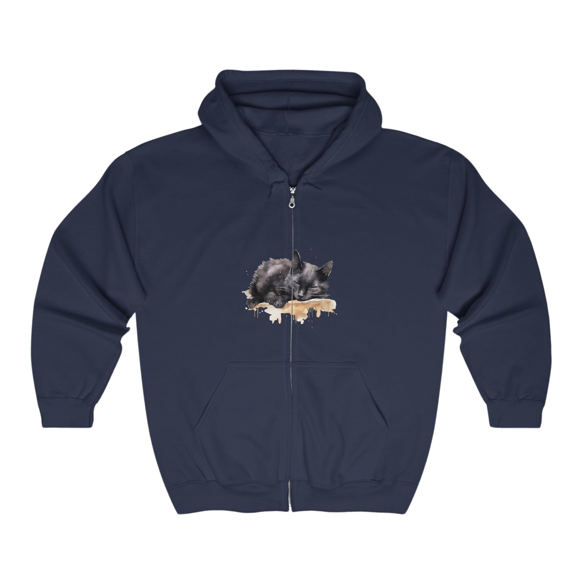 Sleeping Black Cat Hoodie - Cozy & Cute Hoodie - Blululi