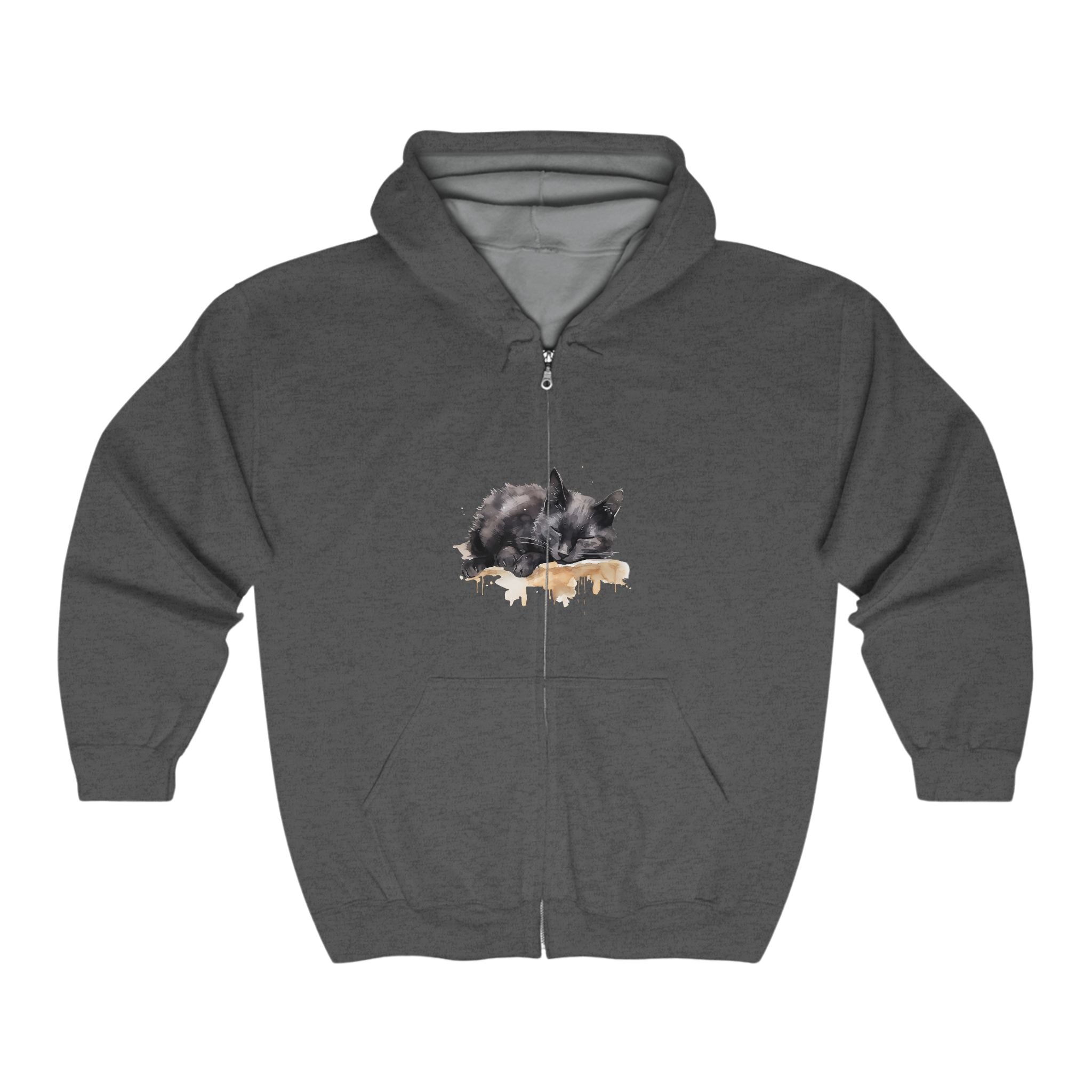 Sleeping Black Cat Hoodie - Cozy & Cute Hoodie - Blululi