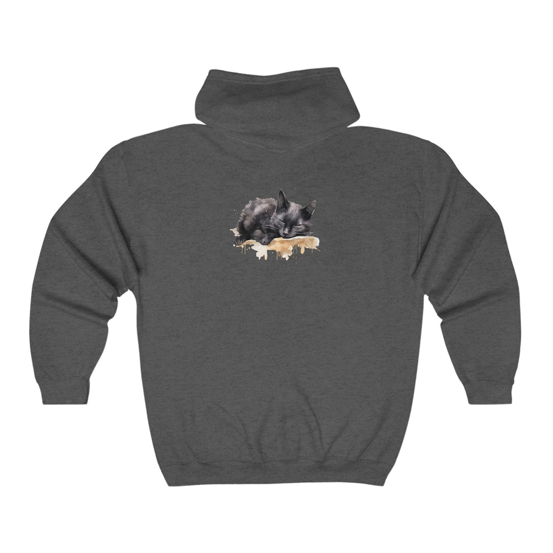 Sleeping Black Cat Hoodie - Cozy & Cute Hoodie - Blululi