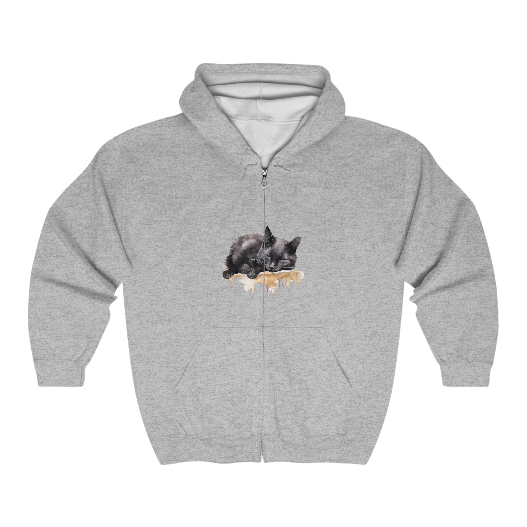 Sleeping Black Cat Hoodie - Cozy & Cute Hoodie - Blululi