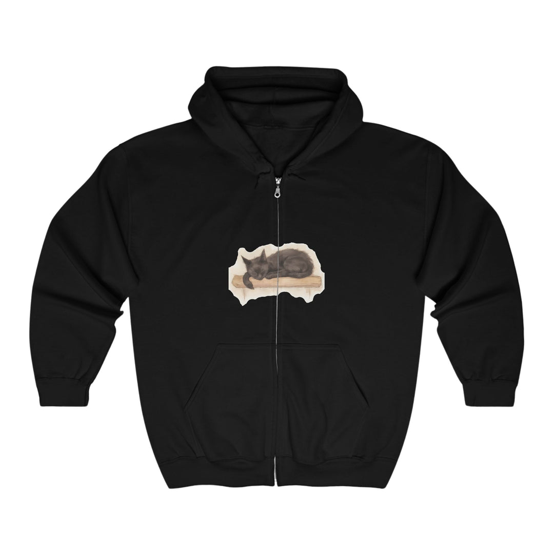 Sleeping Black Cat Hoodie - Cozy & Cute Hoodie - Blululi