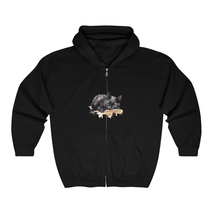 Sleeping Black Cat Hoodie - Cozy & Cute Hoodie - Blululi