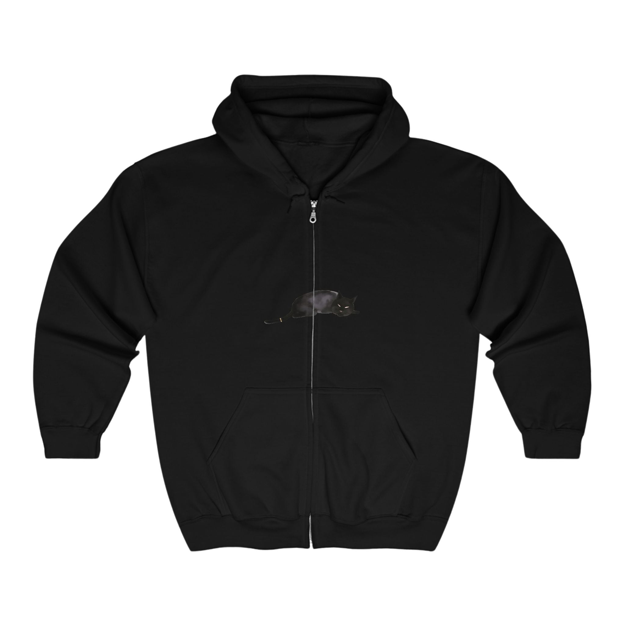 Sleeping Black Cat Hoodie - Cozy & Cute Hoodie - Blululi