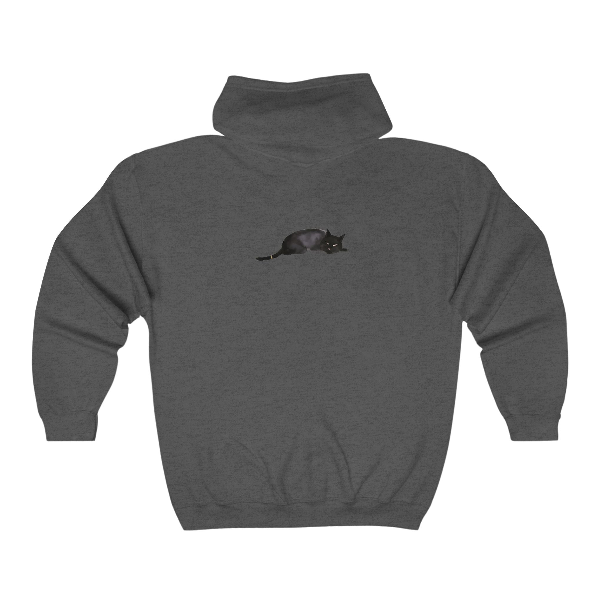 Sleeping Black Cat Hoodie - Cozy & Cute Hoodie - Blululi