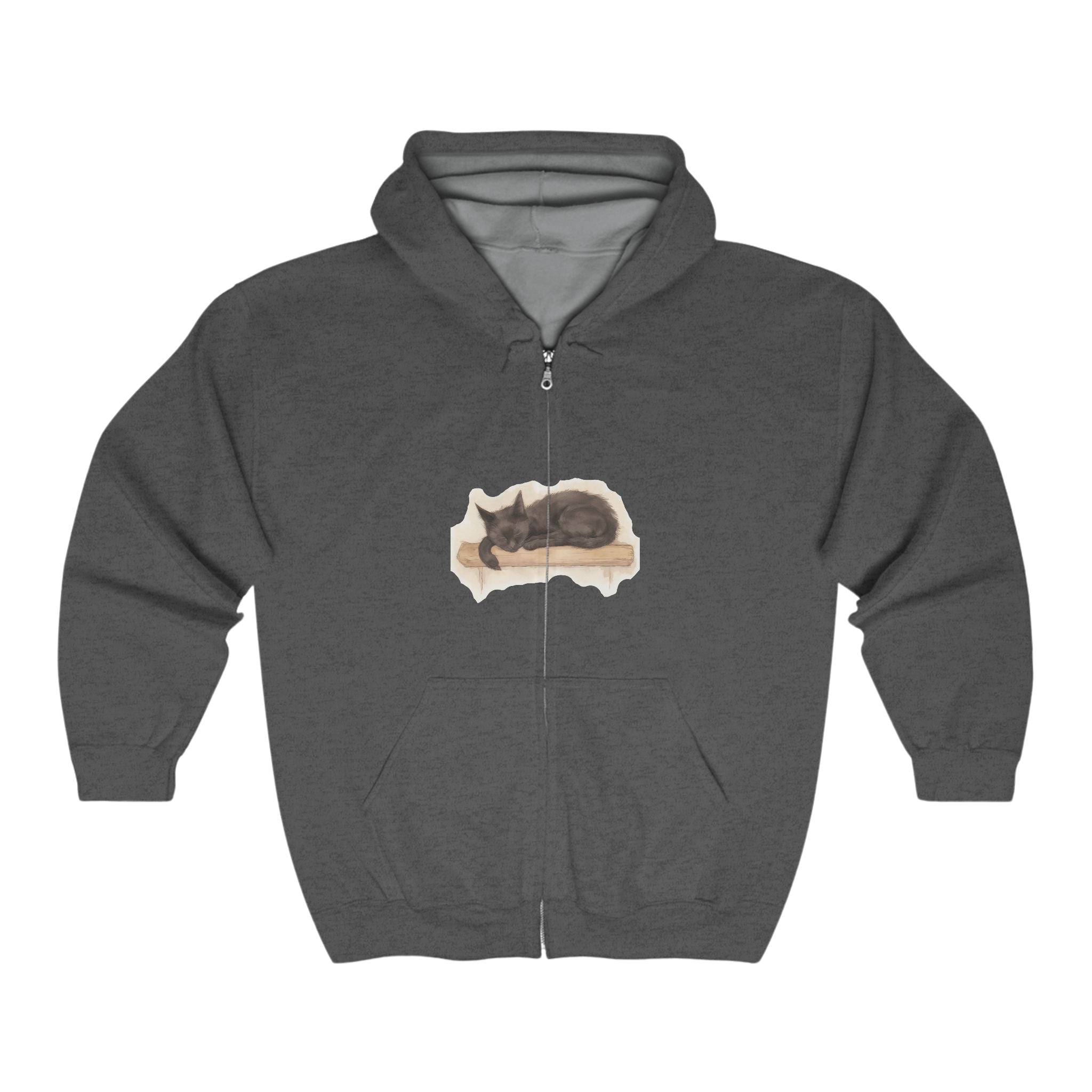 Sleeping Black Cat Hoodie - Cozy & Cute Hoodie - Blululi