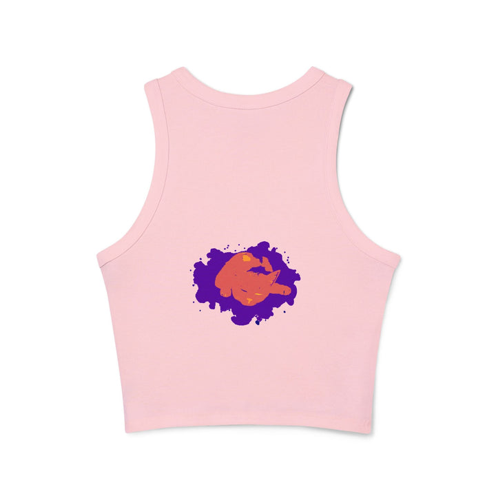 Sleeping Cat Watercolor Racerback Tank Top Tank Top - Blululi