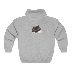 Sleepy Cat Hoodie - Cozy & Soft Black Cat Design Hoodie - Blululi