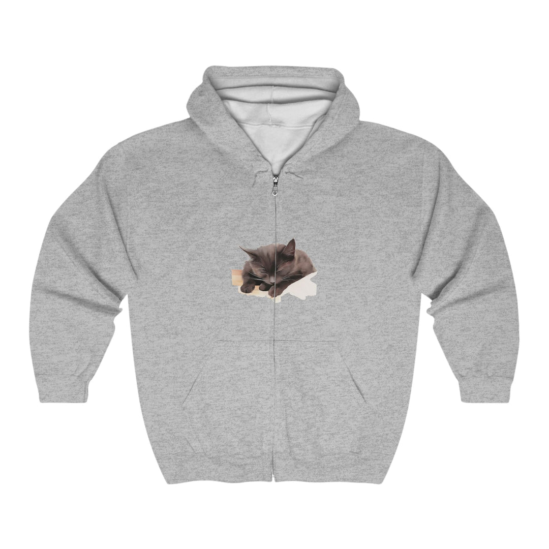 Sleepy Cat Hoodie - Cozy & Soft Black Cat Design Hoodie - Blululi