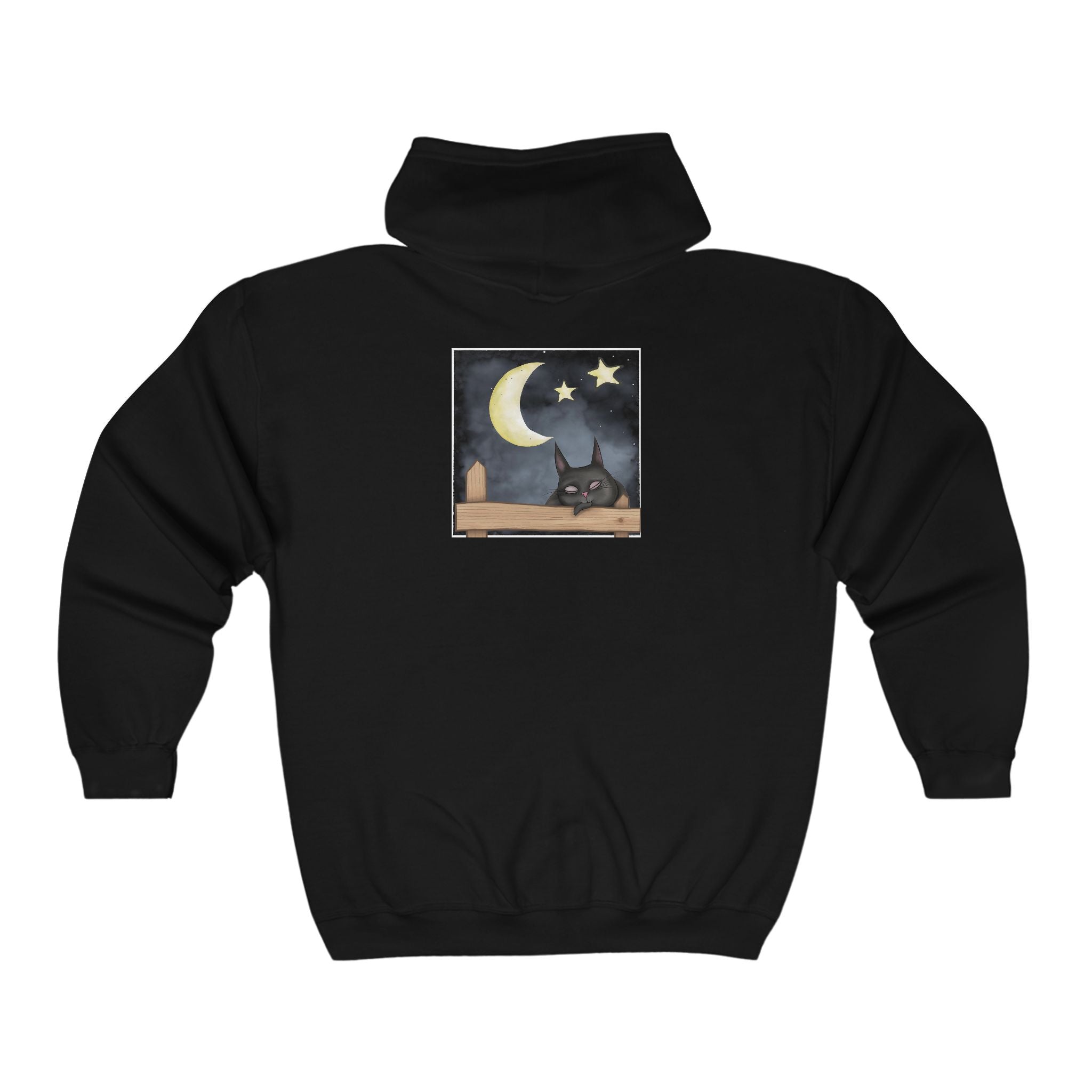 Sleepy Cat Moon Night Hoodie Hoodie - Blululi