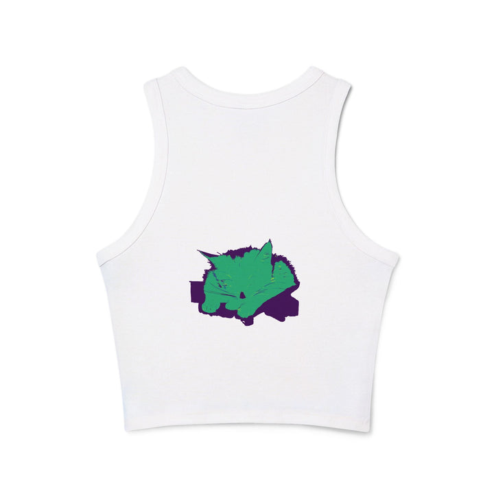 Sleepy Cat Watercolor Racerback Tank Top Tank Top - Blululi