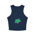 Sleepy Cat Watercolor Racerback Tank Top Tank Top - Blululi