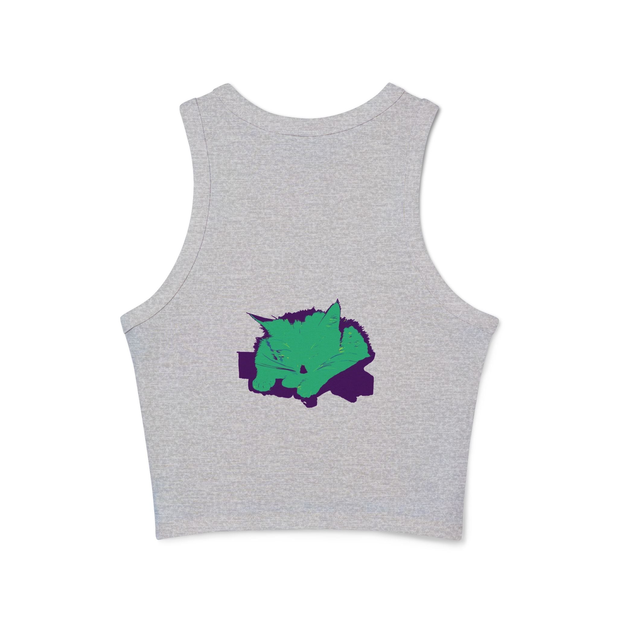 Sleepy Cat Watercolor Racerback Tank Top Tank Top - Blululi