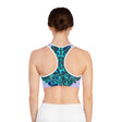 Sports Bra hand drawn mandala Pale Levander All Over Prints - Blululi