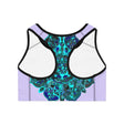 Sports Bra hand drawn mandala Pale Levander All Over Prints - Blululi