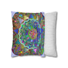 Spun Polyester Square Pillowcase Mandala Art - Original Fine Art - Hand - drawn - Pale Lavender - Blululi