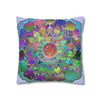 Spun Polyester Square Pillowcase Mandala Art - Original Fine Art - Hand - drawn - Pale Lavender - Blululi