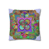 Spun Polyester Square Pillowcase Mandala Art - Original Fine Art - Hand - drawn - Pale Lavender - Blululi