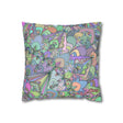 Spun Polyester Square Pillowcase Mandala Art - Original Fine Art - Hand - drawn - Pastel colors - Blululi