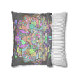 Spun Polyester Square Pillowcase Mandala Art - Original Fine Art - Hand - drawn - Pastel colors - Blululi
