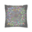 Spun Polyester Square Pillowcase Mandala Art - Original Fine Art - Hand - drawn - Pastel colors - Blululi