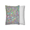 Spun Polyester Square Pillowcase Mandala Art - Original Fine Art - Hand - drawn - Pastel colors - Blululi