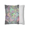 Spun Polyester Square Pillowcase Mandala Art - Original Fine Art - Hand - drawn - Pastel colors - Blululi