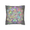 Spun Polyester Square Pillowcase Mandala Art - Original Fine Art - Hand - drawn - Pastel colors - Blululi