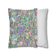 Spun Polyester Square Pillowcase Mandala Art - Original Fine Art - Hand - drawn - Pastel colors - Blululi