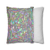 Spun Polyester Square Pillowcase Mandala Art - Original Fine Art - Hand - drawn - Pastel colors - Blululi