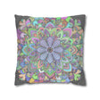 Spun Polyester Square Pillowcase Mandala Art - Original Fine Art - Hand - drawn - Pastel colors - Blululi