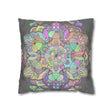Spun Polyester Square Pillowcase Mandala Art - Original Fine Art - Hand - drawn - Pastel colors - Blululi
